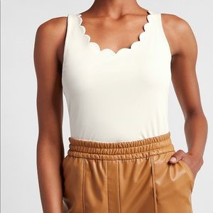 Express Body Contour Scalloped Tank
